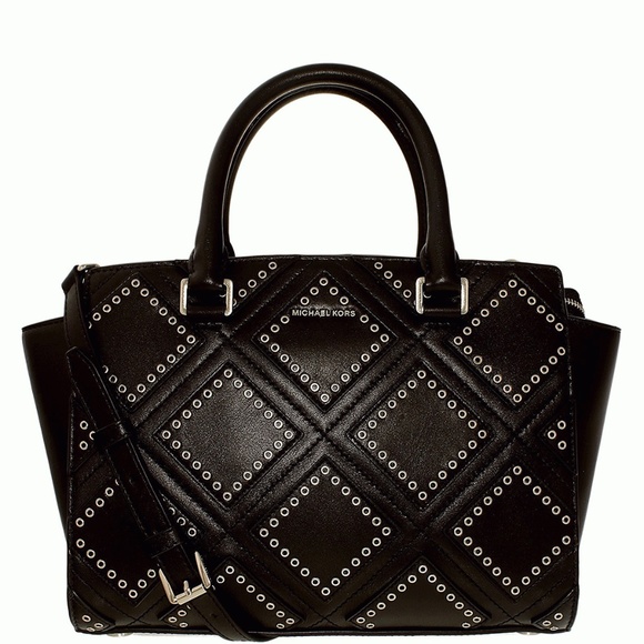 Michael Kors Diamond Grommet Selma Medium Top Zip - Picture 1 of 3